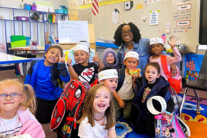 Volunteering at a local school