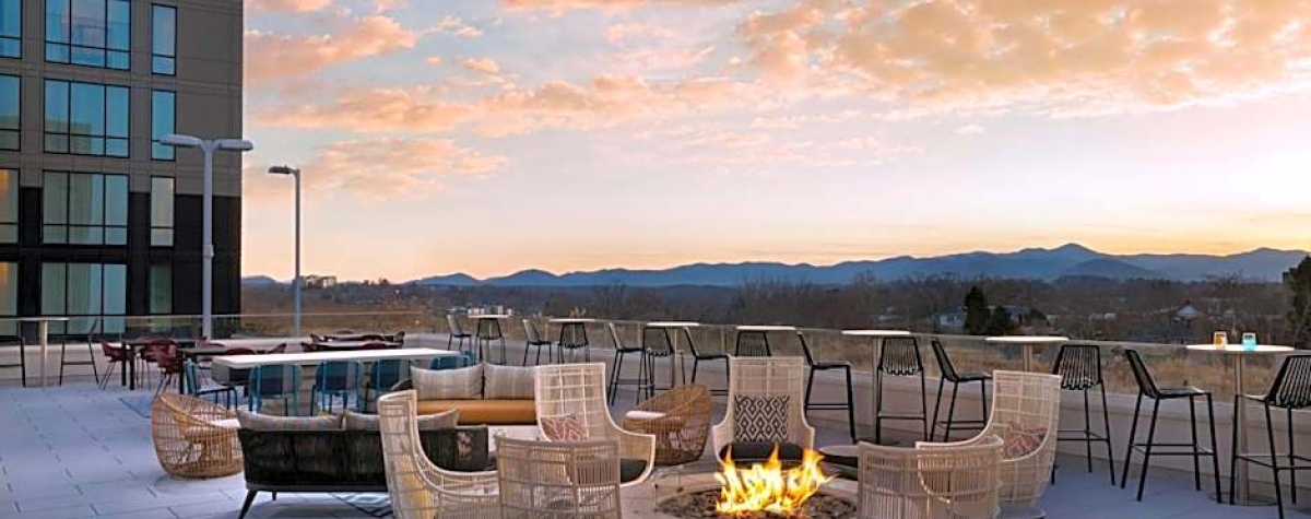 rooftop at Moxy Hotel