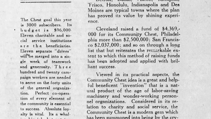 1923 -- 100 Leading Cities have their Chests